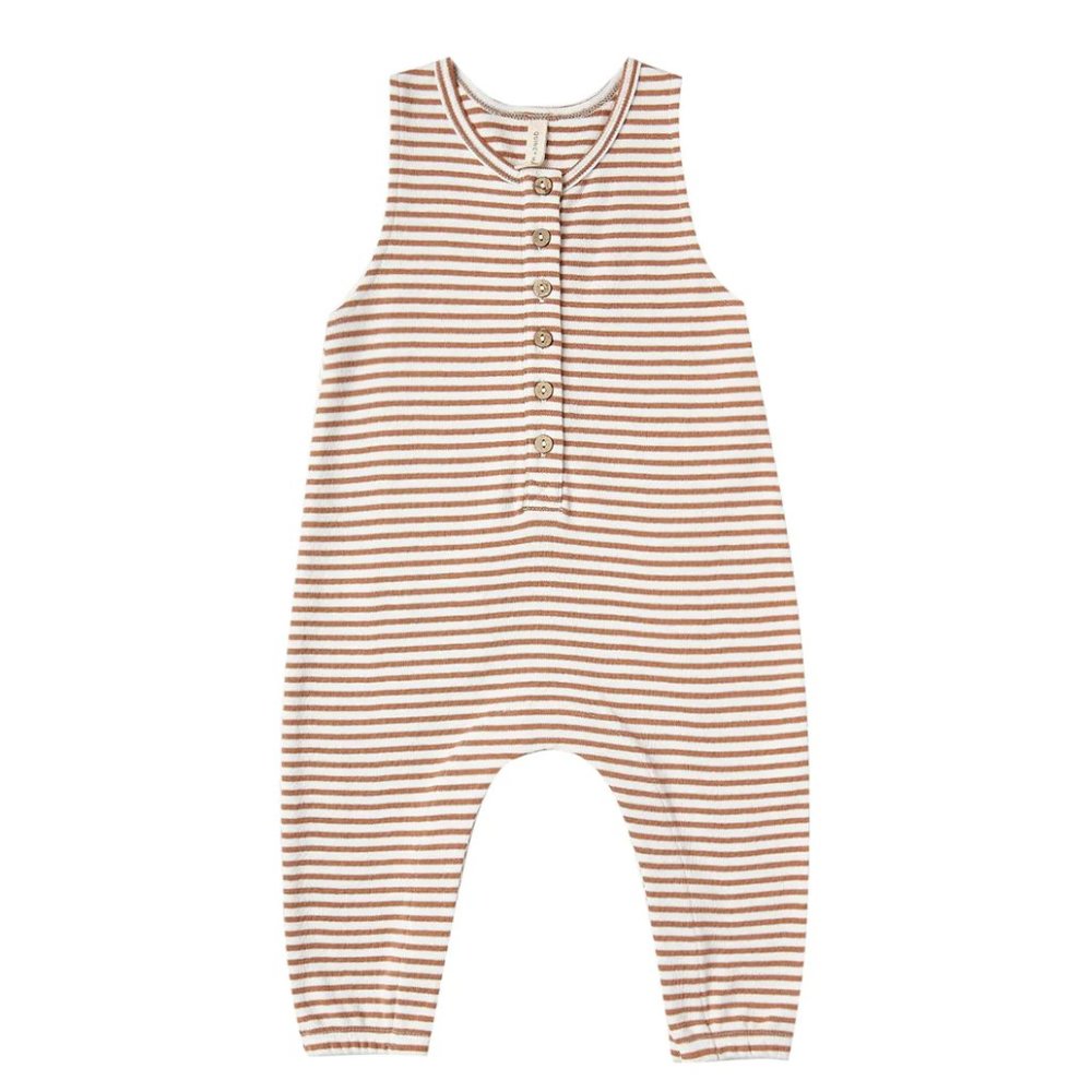 Quincy Mae Rust Stripe Jumpsuit - 18-24